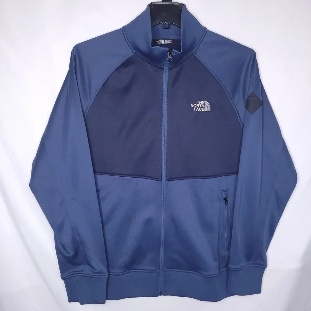 The North Face Takeback Track Jacket Mens Large Blue Fleece Lined Full Zip